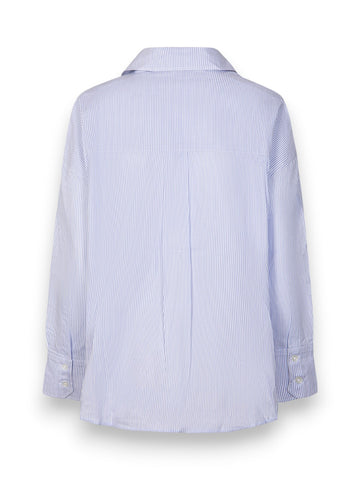 Hinnominate Camicia Basica Rigata In Cotone - Camicie Donna - Azzurro