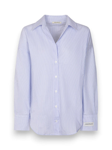 Hinnominate Camicia Basica Rigata In Cotone - Camicie Donna - Azzurro