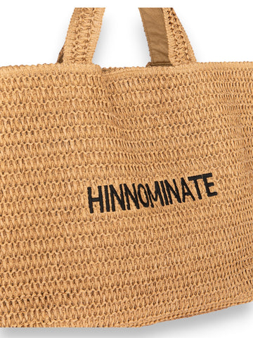 Hinnominate Borsa In Rafia Grande - Borse Donna - Naturale