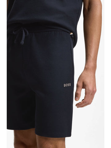 Hugo Boss Waffle Shorts - Shorts Uomo - Blu