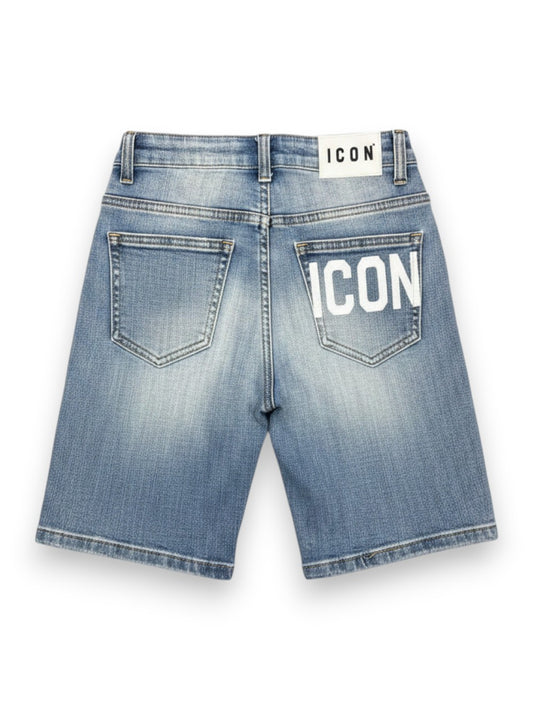 Icon Shorts Bambino - Denim Chiaro