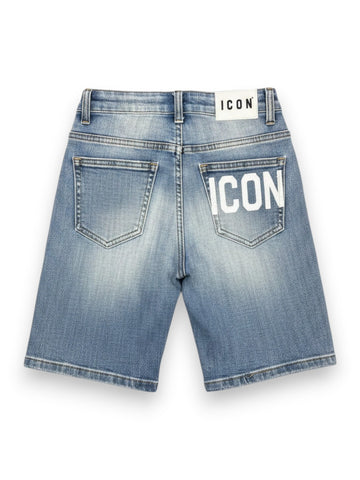 Icon Shorts Bambino - Denim Chiaro