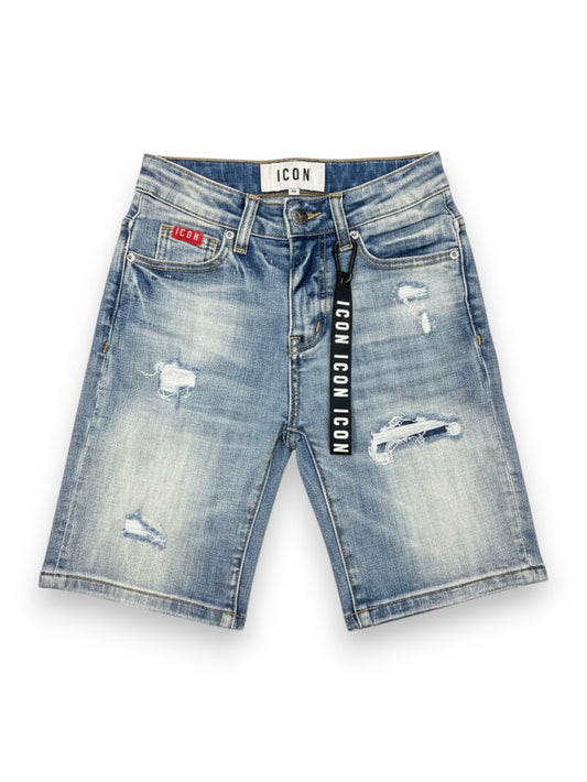 Icon Shorts Bambino - Denim Chiaro