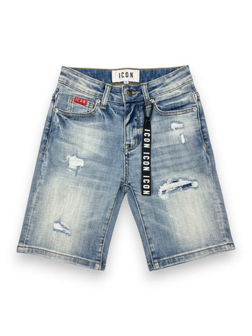 Icon Shorts Bambino - Denim Chiaro