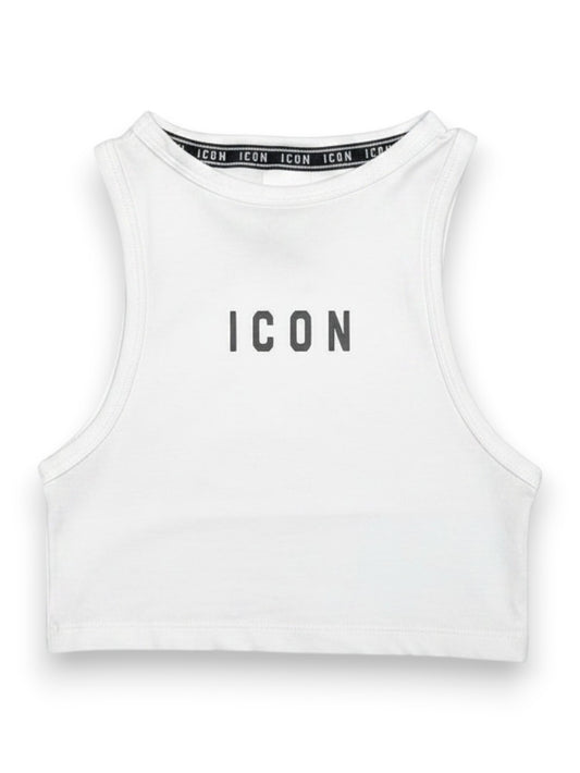 Icon Canotta Logo Piccolo - T-Shirt Uomo - Bianco