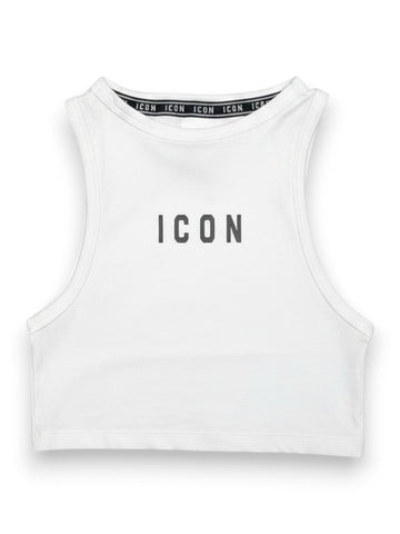 Icon Canotta Logo Piccolo - T-Shirt Uomo - Bianco