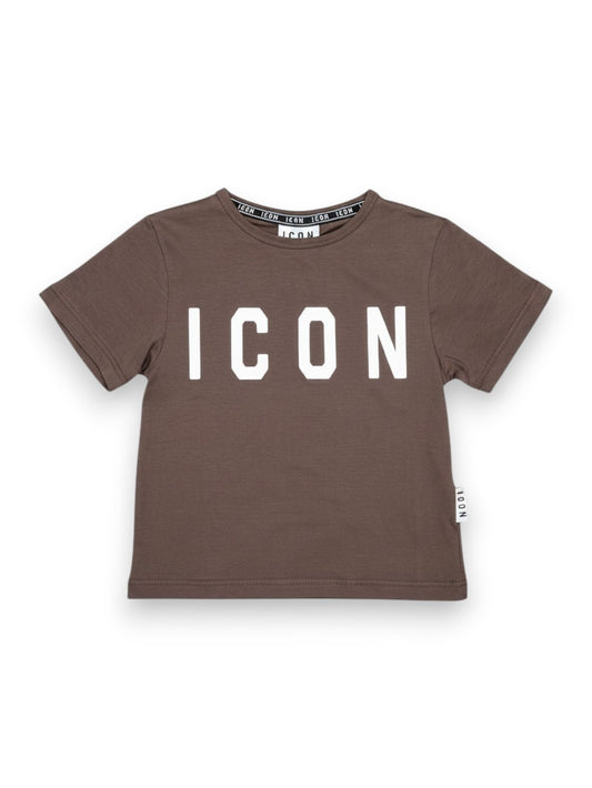 Icon Cropped Aderente M/m Logo Grande - T-Shirt Donna - Moro