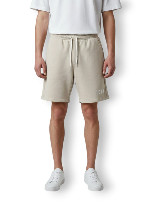 Icon Bermuda Basico Logo Piccolo - Shorts Uomo - Avorio