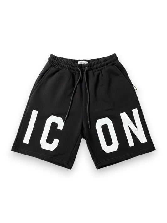 Icon Bermuda Basico C/logo Su Fondo - Shorts Uomo - Nero/bianco