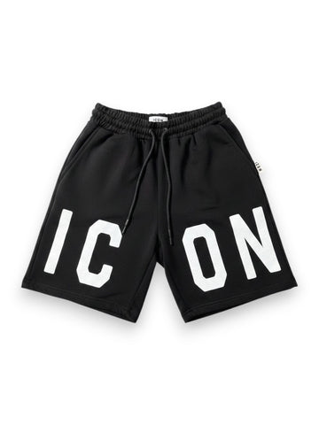 Icon Bermuda Basico C/logo Su Fondo - Shorts Uomo - Nero/bianco
