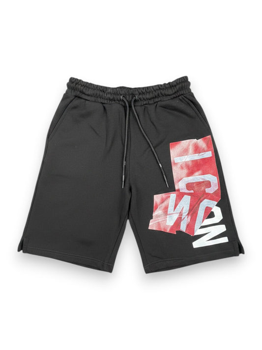 Icon Bermuda C/logo In Rilievo Lucido - Shorts Uomo - Nero