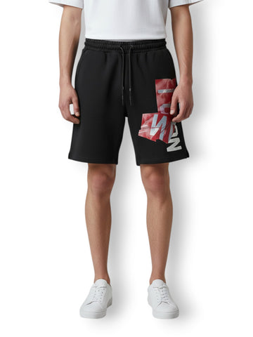 Icon Bermuda C/logo In Rilievo Lucido - Shorts Uomo - Nero