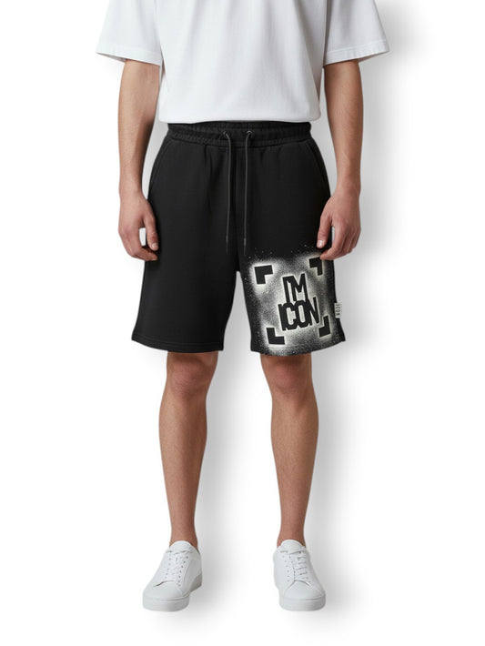 Icon Bermuda C/logo I'm Icon - Shorts Uomo - Nero/Bianco
