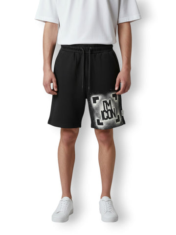 Icon Bermuda C/logo I'm Icon - Shorts Uomo - Nero/Bianco