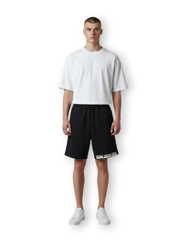 Icon Bermuda C/logo Su Fondo Gamba - Shorts Uomo - Nero