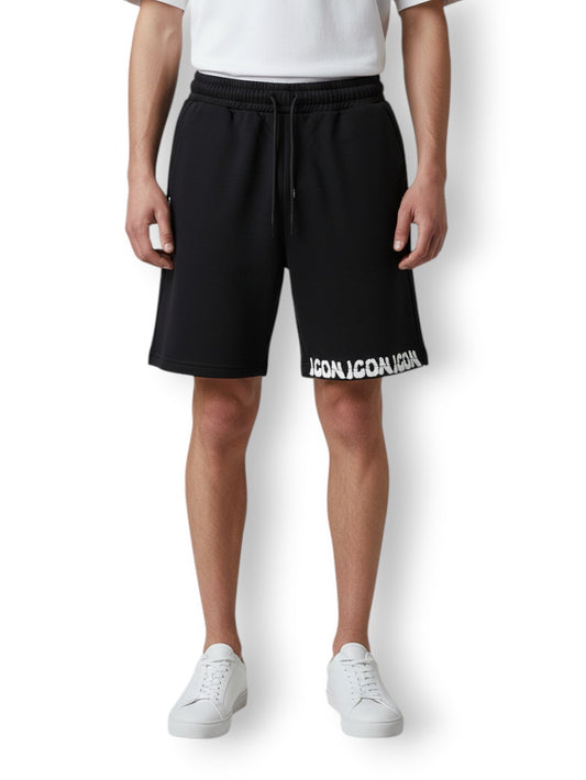 Icon Bermuda C/logo Su Fondo Gamba - Shorts Uomo - Nero