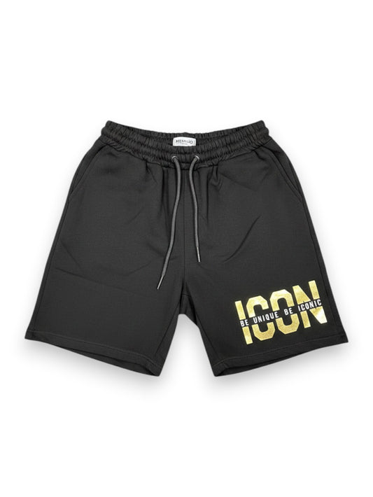 Icon Bermuda C/logo Oro - Shorts Uomo - Nero