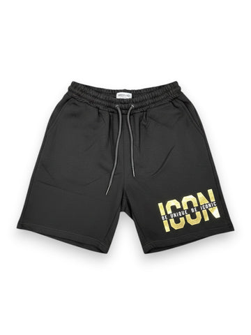 Icon Bermuda C/logo Oro - Shorts Uomo - Nero
