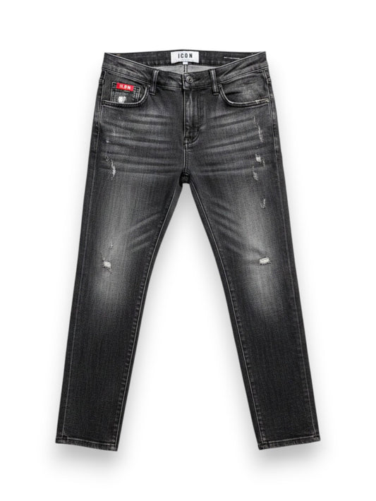 Icon Denim C/schizzi C/logo Piccolo - Jeans Uomo - Nero