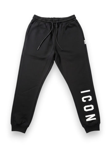 Icon Jogger Basico C/logo Grande - Pantaloni Uomo - Nero/Bianco