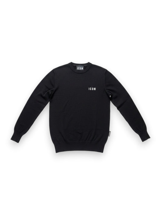 Icon Maglia Manica Lunga Con Ricamo - T-Shirt Uomo - Nero