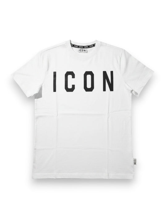 Icon T-Shirt Basica Logo Grande - T-Shirt Uomo - Bianco/Nero