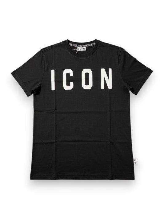 Icon T-Shirt Basica Logo Grande - T-Shirt Uomo - Nero/Bianco
