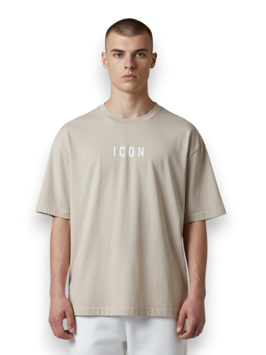 Icon T-Shirt C/Logo Piccolo Al Centro - T-Shirt Uomo - Avorio