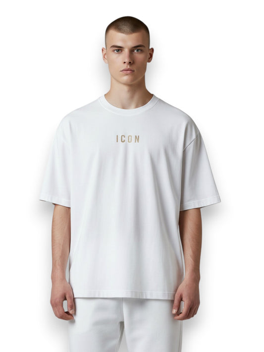 Icon T-Shirt C/Logo Piccolo Al Centro - T-Shirt Uomo - Bianco/Avorio