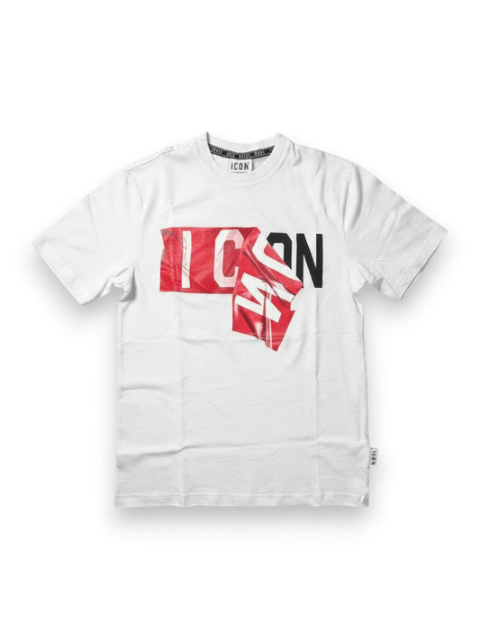 Icon T-Shirt C/Logo In Rilievo Lucido - T-Shirt Uomo - Bianco