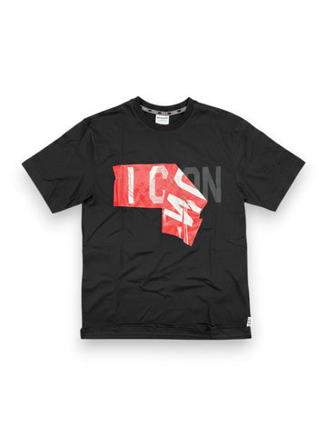 Icon T-Shirt C/Logo In Rilievo Lucido - T-Shirt Uomo - Nero