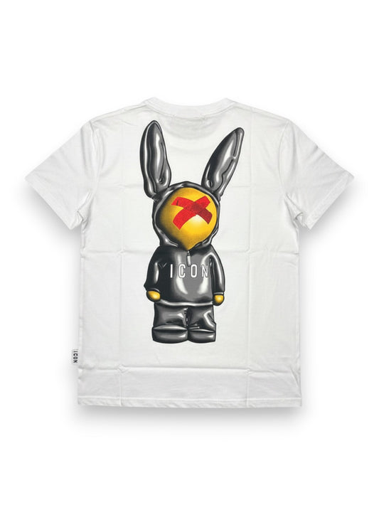 Icon T-Shirt C/Stampa Pupazzo Fronte/Retro - T-Shirt Uomo - Bianco