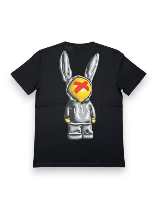 Icon T-Shirt C/Stampa Pupazzo Fronte/Retro - T-Shirt Uomo - Nero