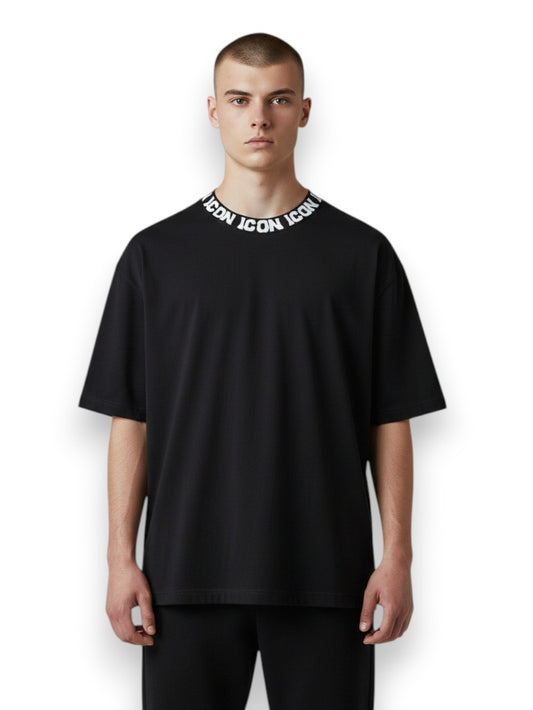 Icon T-Shirt C/Logo Su Girocollo - T-Shirt Uomo - Nero