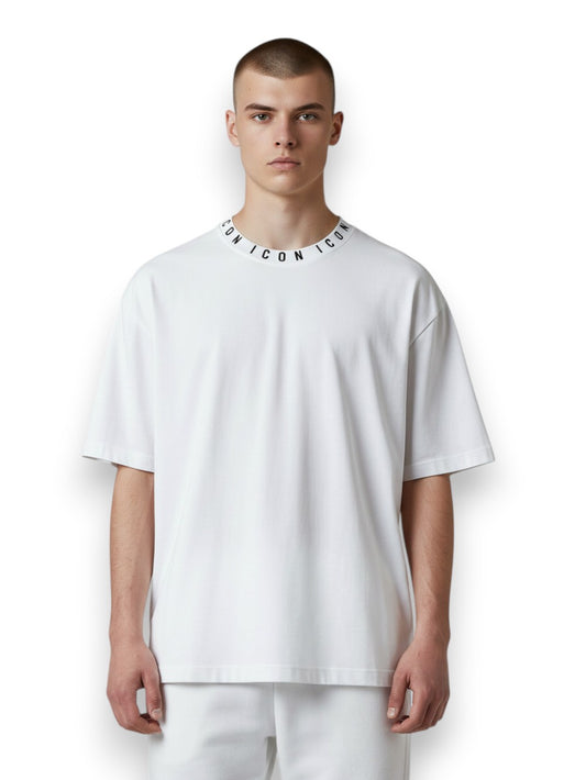 Icon T-Shirt Con Logo Su Costina - T-Shirt Uomo - Bianco
