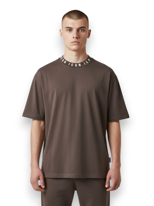 Icon T-Shirt Con Logo Su Costina - T-Shirt Uomo - Moro