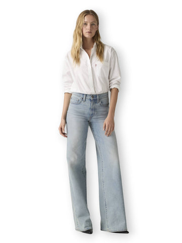 Levis 728 Hr Wide Leg Headwinds Ahea - Jeans Donna - Light Indigo - Worn In