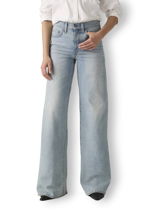 Levis 728 Hr Wide Leg Headwinds Ahea - Jeans Donna - Light Indigo - Worn In