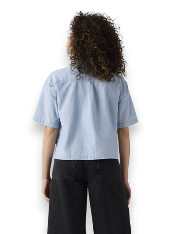 Levis Harlie Ss Cropped Shirt Brass - Camicie Donna - Denim Chiaro