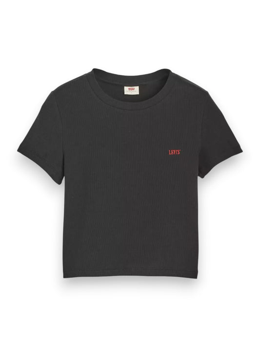 Levi's Essential Sporty Tee Emb Cavia - T-Shirt Donna - Nero