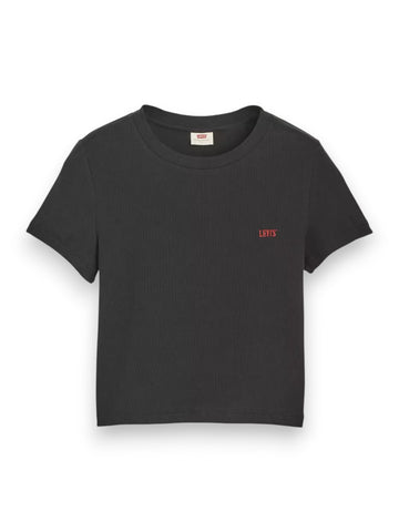 Levi's Essential Sporty Tee Emb Cavia - T-Shirt Donna - Nero