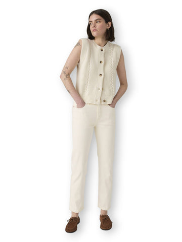Levi's 501 Crop Surprise Guest - Jeans Donna - Bianco