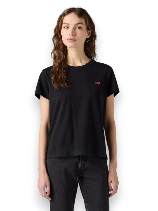 Levi's Perfect Tee Mineral Black - T-Shirt Donna - Nero