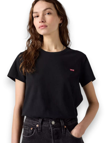 Levi's Perfect Tee Mineral Black - T-Shirt Donna - Nero