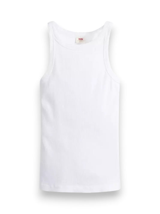 Levi's Essential Racer Tank White + R - T-Shirt Donna - Bianco