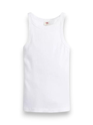 Levi's Essential Racer Tank White + R - T-Shirt Donna - Bianco