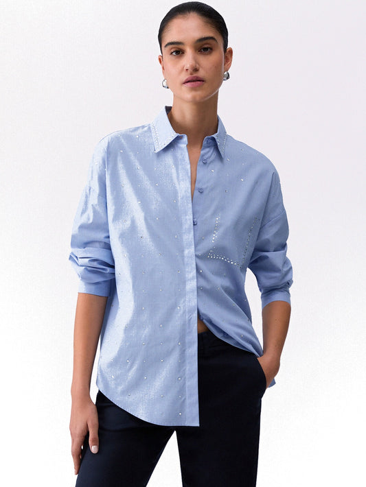 Liu-Jo Black Camicie Donna - Azzurro Cielo/White
