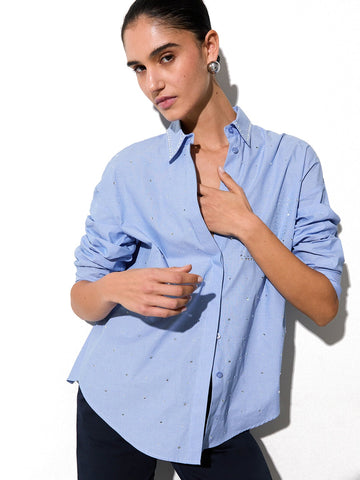 Liu-Jo Black Camicie Donna - Azzurro Cielo/White