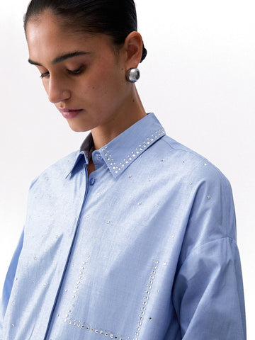 Liu-Jo Black Camicie Donna - Azzurro Cielo/White