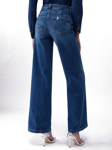 Liu-Jo Denim Jeans Donna - Denim Blue Bubble